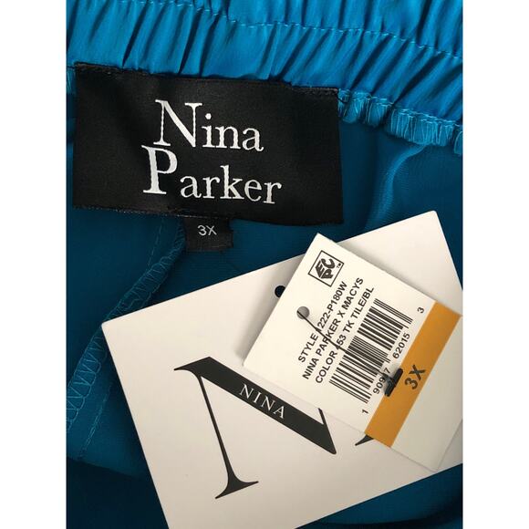 Nina Parker Women's 3X Colorblock Woven Sweat Pants NEW - Picture 4 of 5